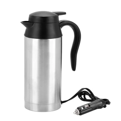 Afbeelding van 750ml Auto Waterkoker, Roestvrijstalen 24V Sigarettenaansteker Thermosbeker Watermok voor water Koffiedrankjes Verwarming