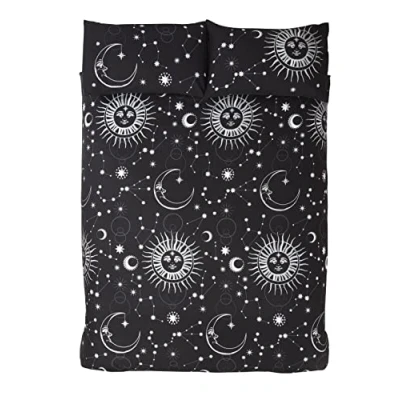 Afbeelding van Rapport Home Celestial Dekbedovertrek Bed Set, Polycotton, Zwart, 2 stuks, Eenpersoons