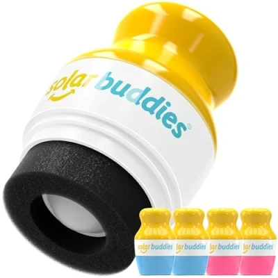 Afbeelding van Solar Buddies Quad BBPP hervulbare sponsapplicator voor kinderen, volwassenen, gezinnen, reisformaat 100 ml, reisvriendelijk zonnebrandcrème, zonnebrandcrème en lotions (BBP)