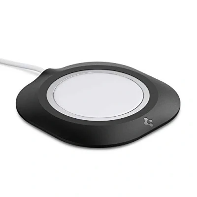 Afbeelding van Spigen Mag Fit 2 MagSafe Houderhoes voor Oplader 2024 25W Compatibel met iPhone 16/15/14/13/12, AirPods 4 (2024), Pro 1/2 en 3 (oplader niet inbegrepen) Zwart