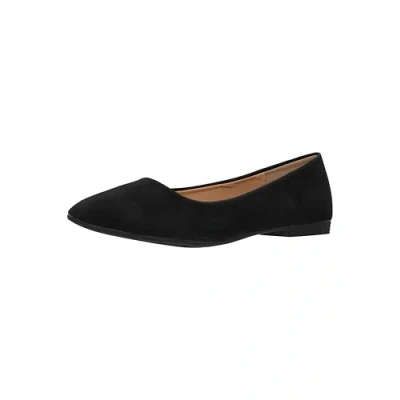 Afbeelding van Elara Dames Ballerina slip on platte Chunkyrayan P B3039 Schwarz 43