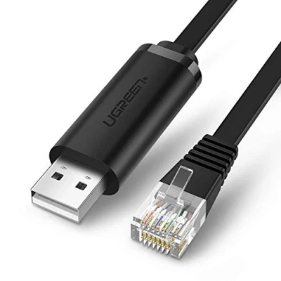 Afbeelding van UGREEN CM204 USB RJ45 consolekabel voor netwerkapparaten, 1,5 m (zwart)