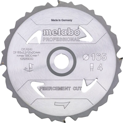 Afbeelding van Metabo Accessoires Cirkelzaagblad &quot;Fibercement Cut Prof&quot; 190x30mm Z4 DFZ 5 628297000