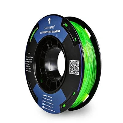Afbeelding van SainSmart Kleine spoel 1,75 mm TPU flexibel 3D filament 250 g, maatnauwkeurigheid +/ 0,05 mm, Shore 95A (groen)