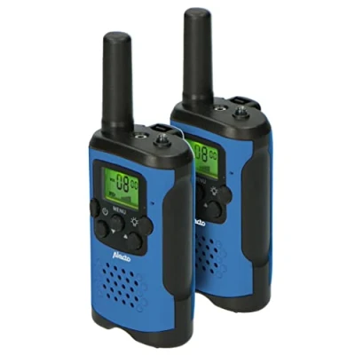 Afbeelding van Alecto FR 115BW Set van twee walkie talkies voor kinderen, tot 7 kilometer bereik blauw/zwart Blue Black