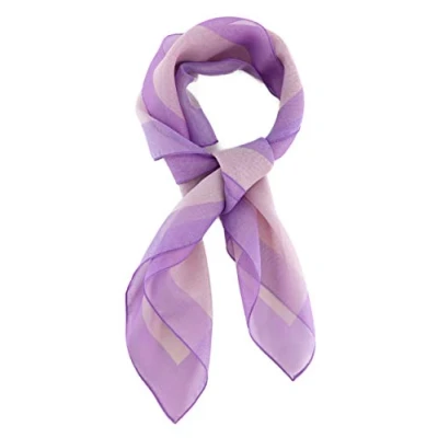 Afbeelding van TigerTie Fijne chiffon sjaal voor dames, effen kleur, afmetingen 58 cm x cm, Paars Lila Paars, Nickituchgröße: ca. Länge Breite