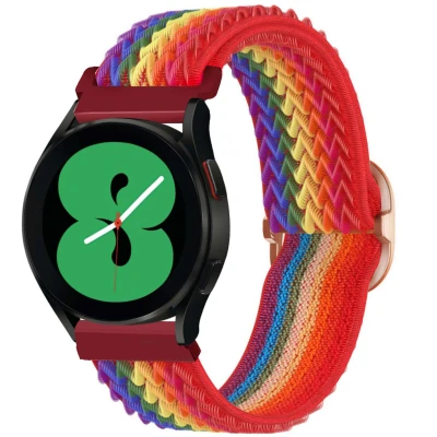 Afbeelding van Elastisch nylon bandje Universeel 20 mm aansluiting Rainbow iMoshion Textiel