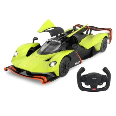 Afbeelding van JAMARA Aston Martin Valkyrie AMR Pro 1:14 groen 2,4 GHz deur handmatig officieel gelicentieerd, gedetailleerde interieur, getrouwe lak, transparante voorruit, LED licht, RC auto