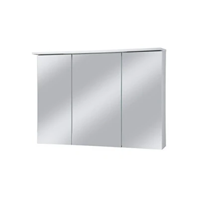 Afbeelding van Schildmeyer Spiegelkast Profiel 16 Breedte 100 cm, 3 deurs, ledverlichting, schakelaar /stekkerdoos