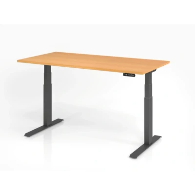 Afbeelding van XDKB 16 G Bureau Beuken 160 x 80 Tafelhoogte I Elektrisch in hoogte verstelbaar
