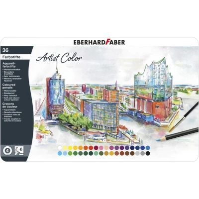 Afbeelding van Aquarelpotlood Eberhard Faber metalen etui a 36 stuks