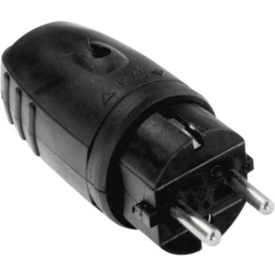 Afbeelding van Bachmann 913.171 Stekker met randaarde Rubber, Silicone 250 V Zwart IP20