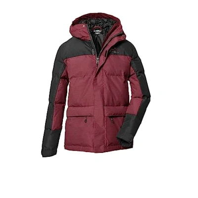 Afbeelding van killtec Jongens Gewatteerde jas met capuchon/winterjas is waterafstotend KOW 156 BYS QLTD JCKT, deep red, 128, 40912 000