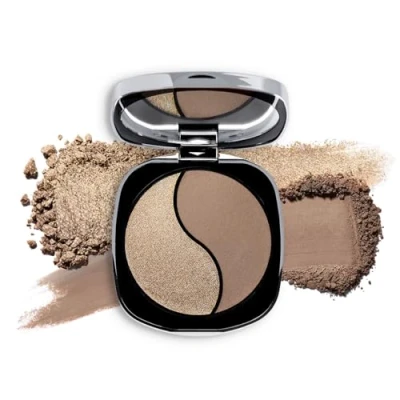 Afbeelding van NEO MAKE UP Contouring Palette met spiegel, bronzer &amp; highlighter set intense serum bronzing en highlighting poeder, warme huidtinten, 01 Hot Chocolate