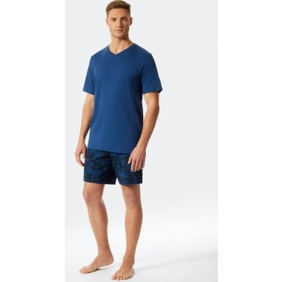 Afbeelding van Schiesser Fine Interlock Pyjama 176690 Blue 62