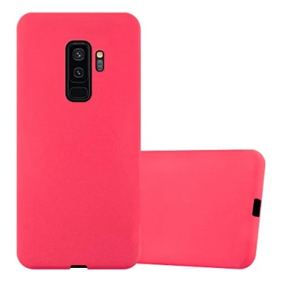 Afbeelding van Cadorabo Hoesje geschikt voor Samsung Galaxy S9 PLUS in FROST ROOD Beschermhoes gemaakt van flexibel TPU silicone Case Cover
