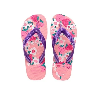 Afbeelding van Havaianas Kids Flores uniseks kind Teenslippers, Macaron Roze, 23/24 EU