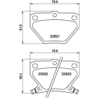 Afbeelding van HELLA 8DB 355 017 221 Remblokkenset Met akoestische slijtagewaarschuwing TOYOTA: Yaris I Hatchback, Corolla IX Prius II Liftback