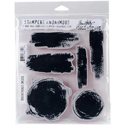 Afbeelding van Stampers Anonymous AGCMS293 Tim Holtz penseelstreken klampen rubberen stempelset, meerkleurig, 24,3 x 19 0,6 cm