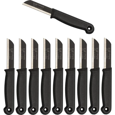 Afbeelding van Solingen Schilmesje RVS Glad 16 cm met &quot;Blade Cover&quot; Zwart 500 Stuks