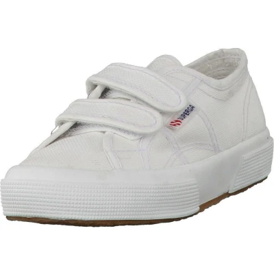 Afbeelding van Superga 2750 Strap Classic Unisex Sneakers laag voor kinderen, Maat: 32, Weiß Textiel