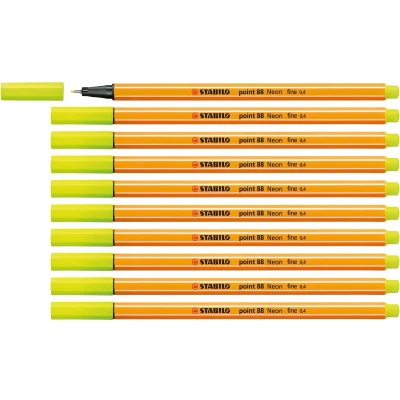 Afbeelding van STABILO point 88 fineliner, fluogeel