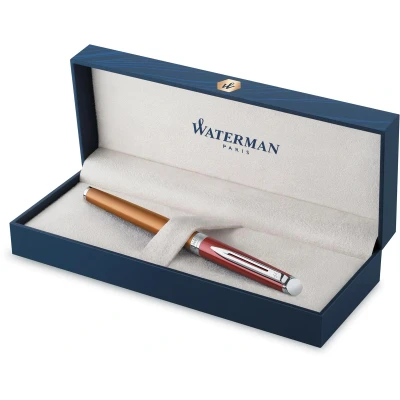 Afbeelding van Waterman vulpen met fijne punt Hémisphère Vermillon palladium detail