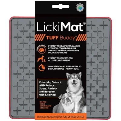 Afbeelding van Lickimat Buddy Tuff voermat voor natvoer en brokjes slow feeder