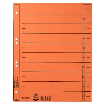 Afbeelding van Leitz Staffeltabblad Karton A4 Manilla Oranje 100 stuks per 4