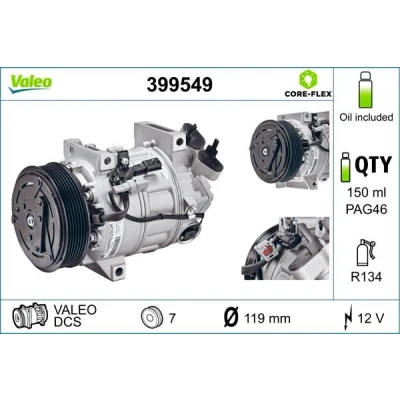 Afbeelding van A/C compressor VALEO VAL399549