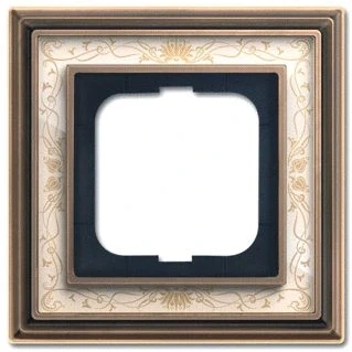 Afbeelding van Abb busch jaeger afdekraam enkelvoudig dynasty antiek decor ivoor 2cka001754a4663