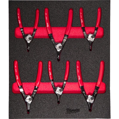 Afbeelding van Milwaukee Foam inlay borgveertangenset 6 delig 4932493633