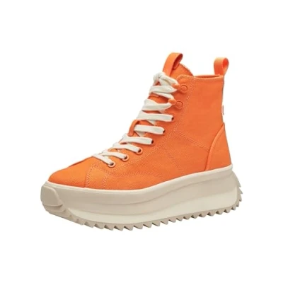 Afbeelding van Tamaris Sneakers hoog, Dames, Maat: 39, Orange Imitatieleer/ textiel