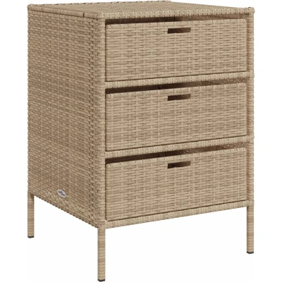 Afbeelding van vidaXL Tuinkast 55x59x80 cm poly rattan beige