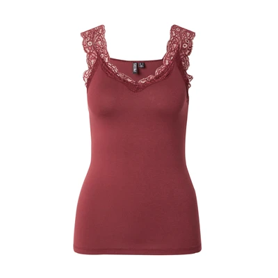 Afbeelding van PIECES Pcbarbera Lace Top Noos Bc, tawny port, XS