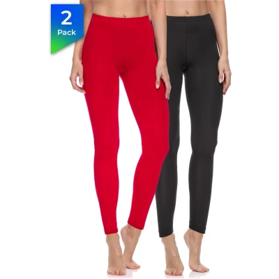 Afbeelding van Merry Style Dames Leggings Sport Vrijetijdsbroek Lang Katoen MS MS10 198 LE 2Pack Zwart/Rood L