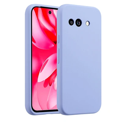 Afbeelding van Accezz Hoesje Geschikt voor Google Pixel 9a Liquid Silicone Backcover Paars