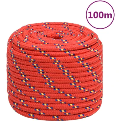 Afbeelding van vidaXL Boottouw 18 mm 100 m polypropyleen rood