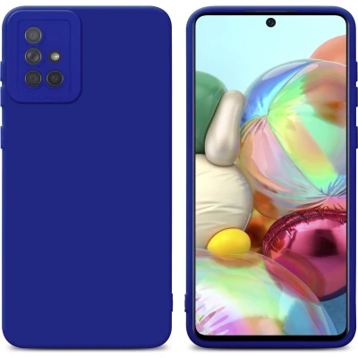 Afbeelding van Cadorabo Hoesje geschikt voor Samsung Galaxy A71 4G in FLUID BLAUW Beschermhoes TPU silicone Cover Case