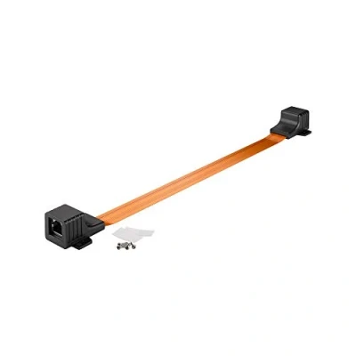 Afbeelding van goobay 71412 RJ45 vensterdoorvoer Ultra Slim kabel 0,3 m zwart