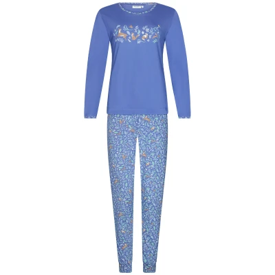 Afbeelding van Rebelle Forest Animal Pyjama Bio Katoen Blauw Maat 50