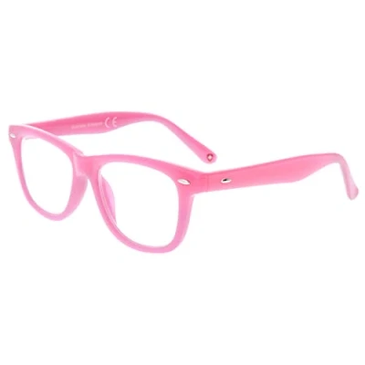 Afbeelding van Praktische kunststof bril / hulp KBLF1 voor kinderen zonder sterkte met blauwlichtfilter roze