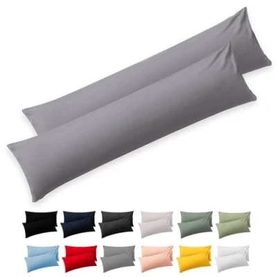 Afbeelding van Blumtal Kussenslopen 2 pack 40 x 145 cm Grijs Superzacht Premium Jersey Kussensloop