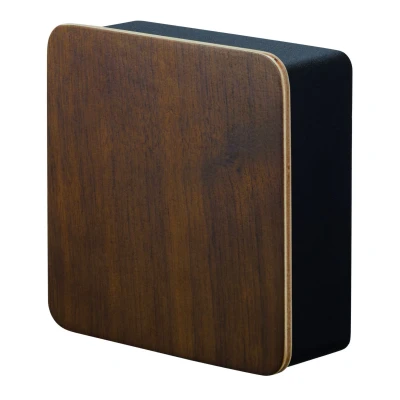 Afbeelding van Yamazaki Sleutelhouder Rin Sleutelkastje Magnetisch Zwart Donkerbruin Hout 15,8x5,7x15,8cm
