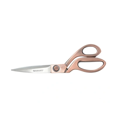 Afbeelding van Vintage schaar met koperen handvat 20 cm