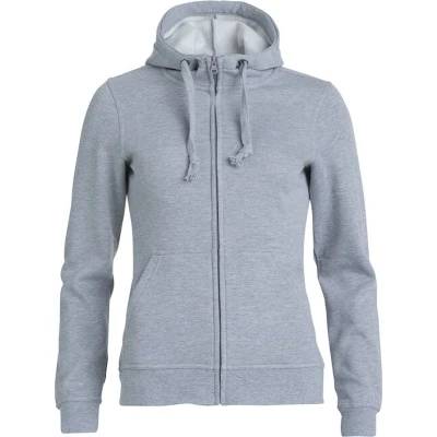 Afbeelding van Clique Basic hoody full zip ds Grijs Melange maat XL