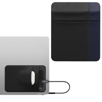Afbeelding van kwmobile 2x harde schijf hoes compatibel Met SanDisk Portable SSD, Samsung T7, Crucial X8, HDD hoesje 13 x 8,3 cm 2 opbergvakken SSD houder in zwart/donkerblauw