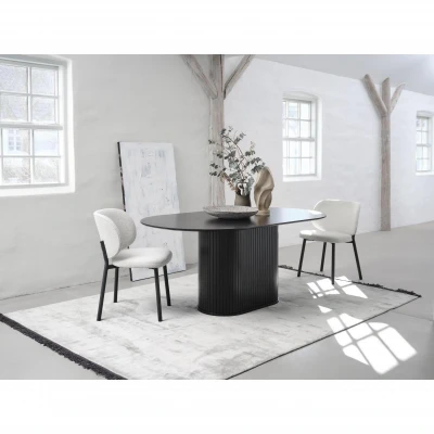 Afbeelding van Nordic Home Kelly eettafel ovaal zwart Hout