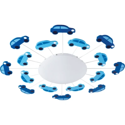 Afbeelding van EGLOÂ VikiÂ 1Â Plafond Â enÂ WandlampÂ E27Â Ã ̃Â 63Â cmÂ Blauw/Wit