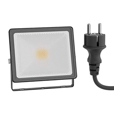 Afbeelding van ledscom.de LED tuinspot FLIN voor buiten, IP66, stekker, zwart, 11,5 W, 837lm, warm wit, wandlamp, buitenspot, tuinlamp, wandspot, wand, garage